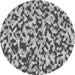 Sideview of Patterned Light Black Novelty Rug, pat2609