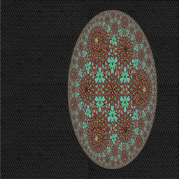 Square Patterned Black Novelty Rug, pat260