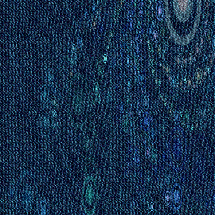 Machine Washable Transitional Blue Rug, wshpat261lblu