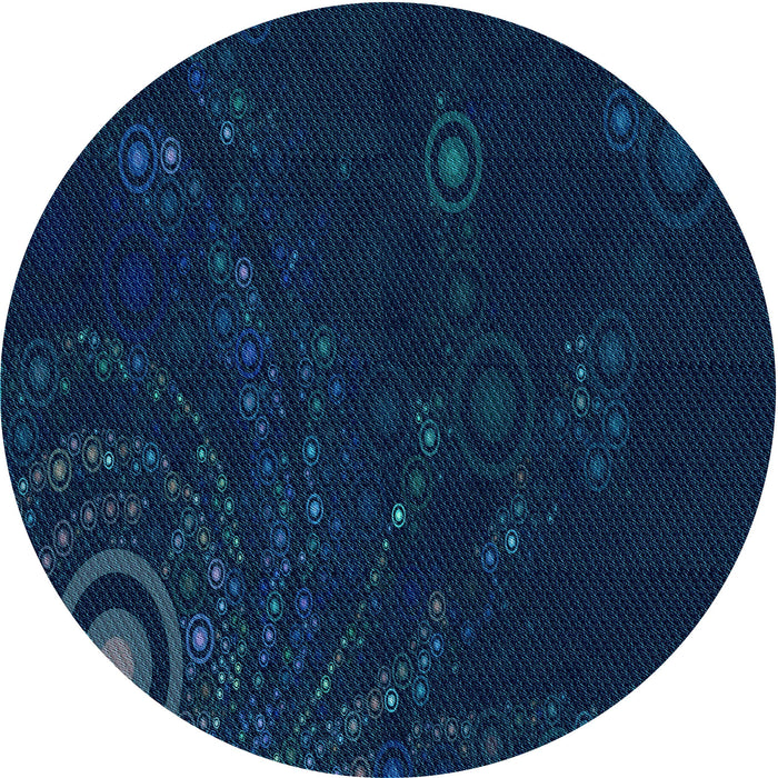 Square Patterned Blue Rug, pat261lblu