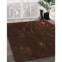 Patterned Red Brown Rug, pat261org