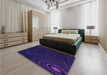 Patterned Amethyst Purple Rug in a Bedroom, pat261pur