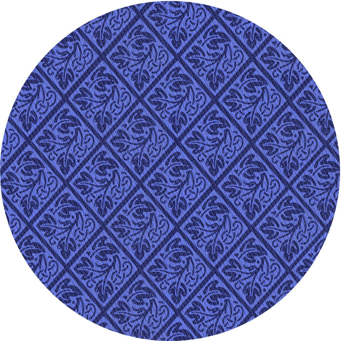 Square Patterned Blue Rug, pat2610blu