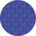 Square Patterned Blue Rug, pat2610blu