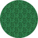 Square Machine Washable Transitional Deep Emerald Green Rug in a Living Room, wshpat2610grn