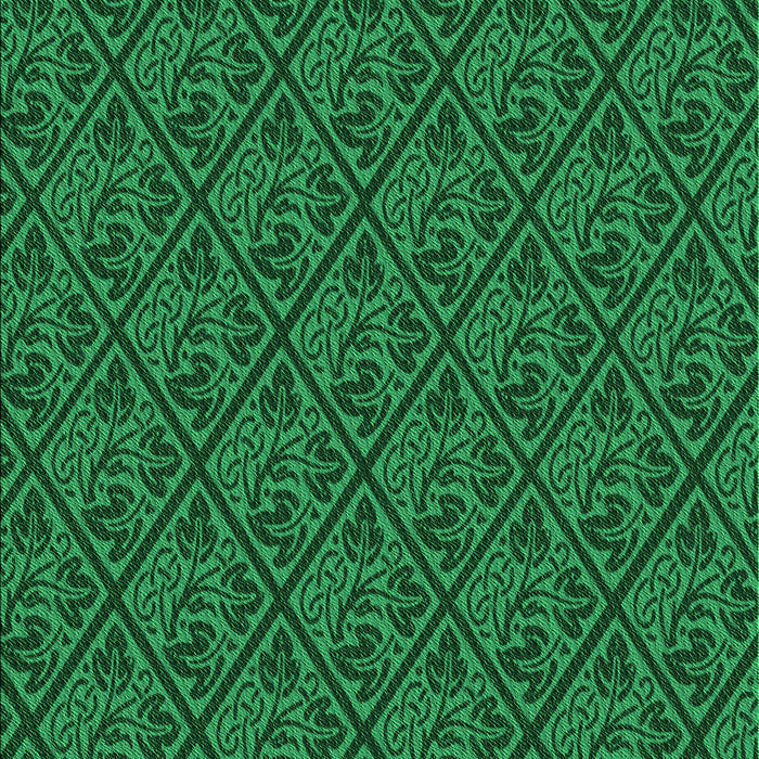 Machine Washable Transitional Deep Emerald Green Rug, wshpat2610grn