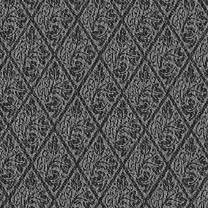 Patterned Charcoal Black Rug, pat2610gry