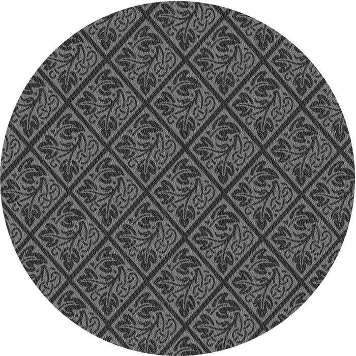 Square Machine Washable Transitional Charcoal Black Rug in a Living Room, wshpat2610gry