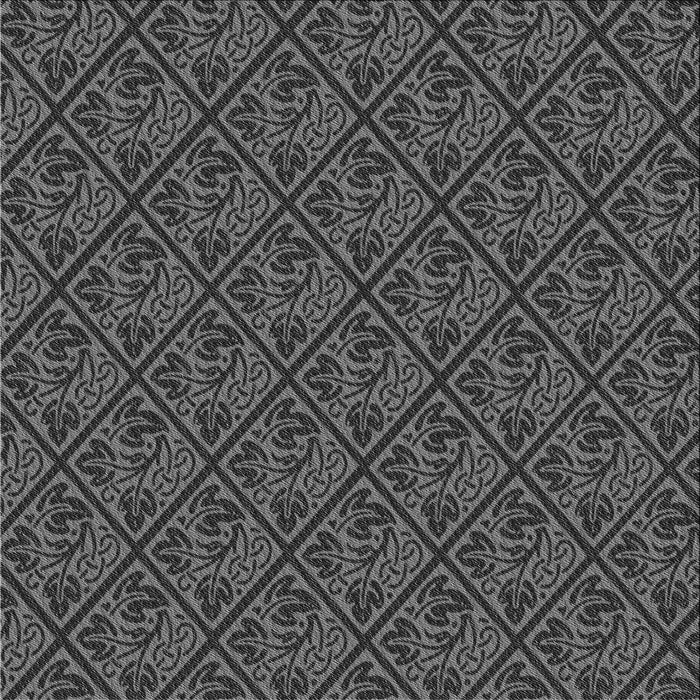 Round Patterned Charcoal Black Rug, pat2610gry