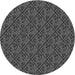 Square Patterned Charcoal Black Rug, pat2610gry