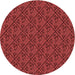 Square Machine Washable Transitional Cranberry Red Rug in a Living Room, wshpat2610rd