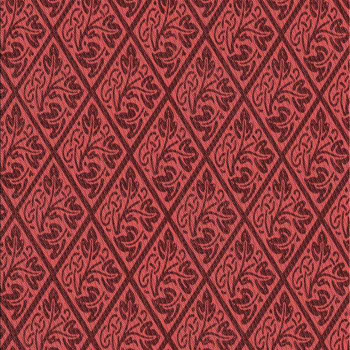 Patterned Cranberry Red Rug, pat2610rd