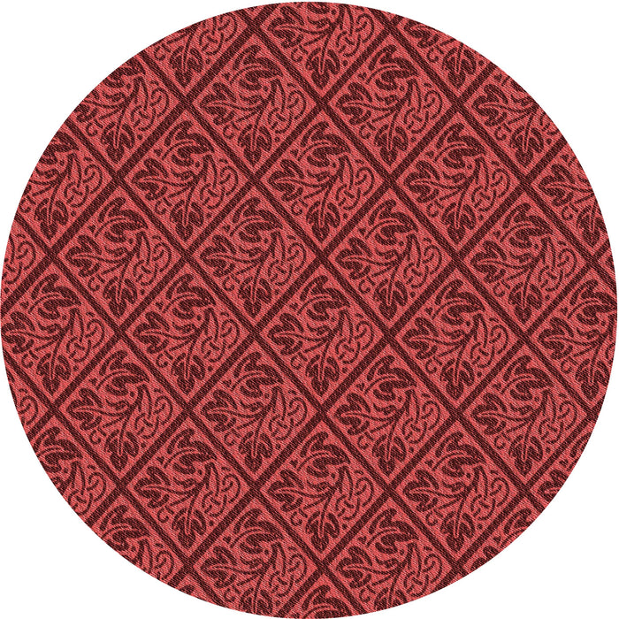Square Patterned Cranberry Red Rug, pat2610rd