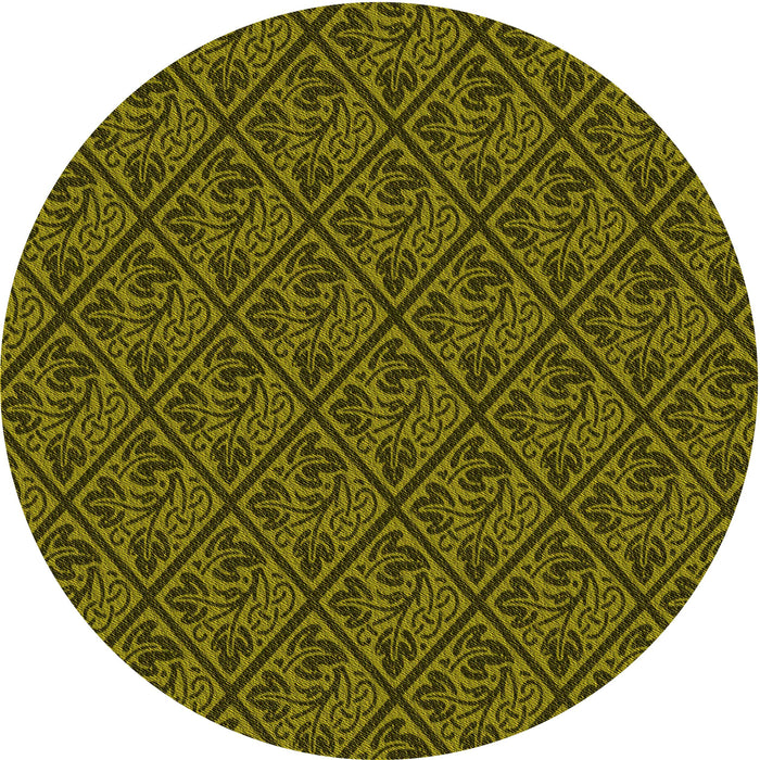 Square Patterned Milk Chocolate Brown Rug, pat2610yw