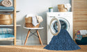 Machine Washable Transitional Blue Rug in a Washing Machine, wshpat2610