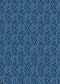 Patterned Blue Novelty Rug, pat2610