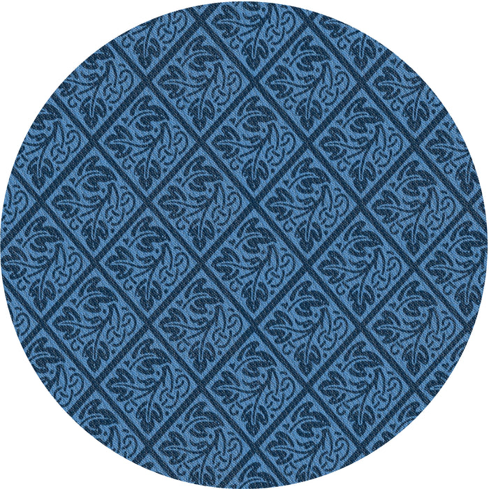 Square Machine Washable Transitional Blue Rug, wshpat2610