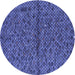 Square Patterned Light Slate Blue Rug, pat2611blu