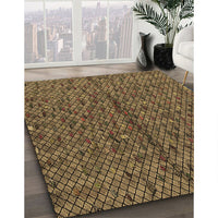 Patterned Cinnamon Brown Rug, pat2611brn