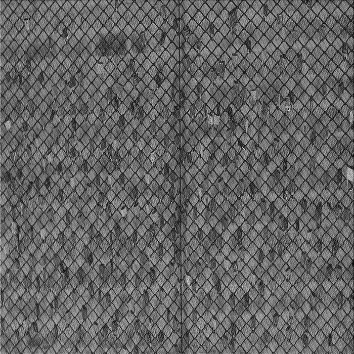 Round Patterned Black Rug, pat2611gry