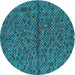 Square Machine Washable Transitional Dark Turquoise Green Rug in a Living Room, wshpat2611lblu