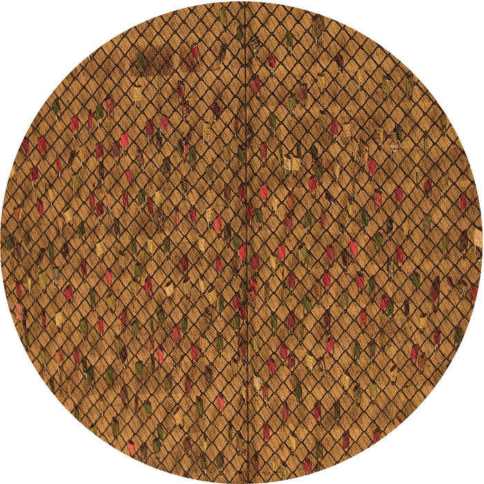 Square Patterned Red Brown Rug, pat2611org