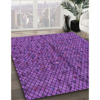 Patterned Bright Purple Rug, pat2611pur