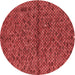 Square Patterned Tomato Red Rug, pat2611rd