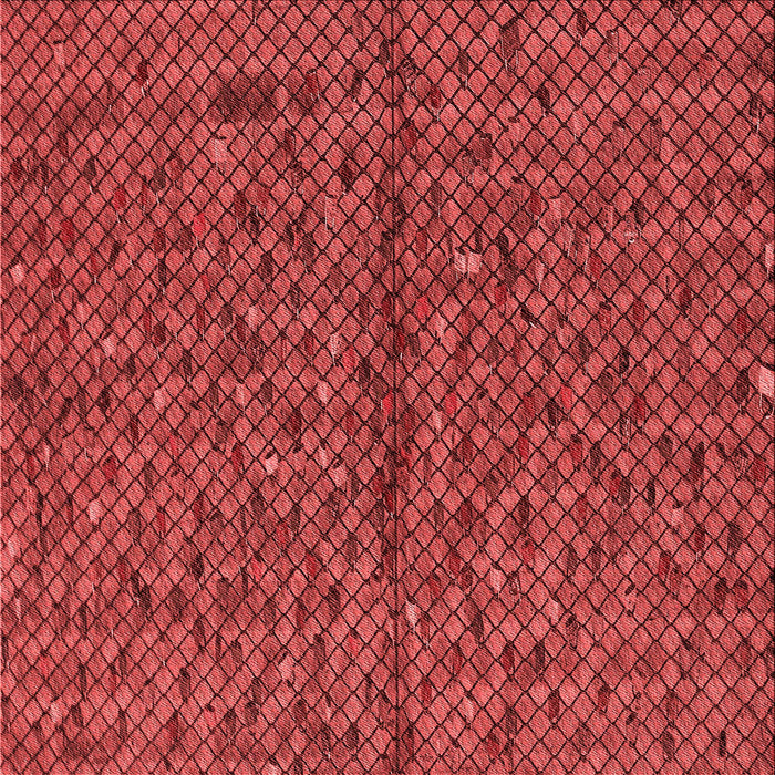 Round Machine Washable Transitional Tomato Red Rug, wshpat2611rd