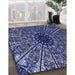 Machine Washable Transitional Blue Rug in a Family Room, wshpat2612blu