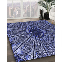 Patterned Blue Rug, pat2612blu