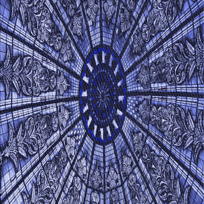 Patterned Blue Rug, pat2612blu