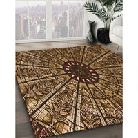 Patterned Bronze Brown Rug, pat2612org