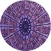 Square Patterned Purple Rug, pat2612pur