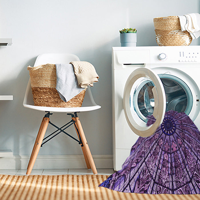 Machine Washable Transitional Purple Rug in a Washing Machine, wshpat2612pur