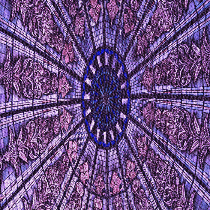 Machine Washable Transitional Purple Rug, wshpat2612pur