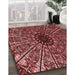 Machine Washable Transitional Maroon Red Rug in a Family Room, wshpat2612rd