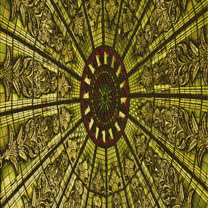 Machine Washable Transitional Night Red Rug, wshpat2612yw