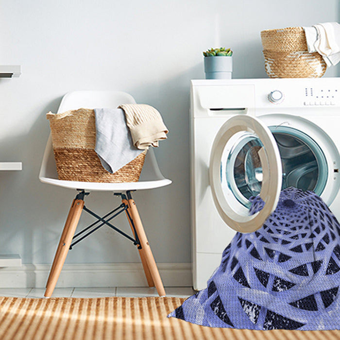 Machine Washable Transitional Sky Blue Rug in a Washing Machine, wshpat2613blu