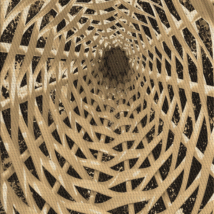 Machine Washable Transitional Yellow Orange Rug, wshpat2613brn