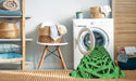 Machine Washable Transitional Green Rug in a Washing Machine, wshpat2613grn