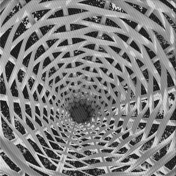 Round Patterned Cloud Gray Rug, pat2613gry