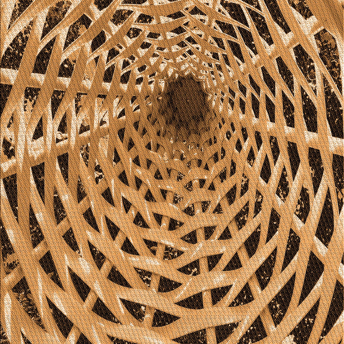 Patterned Saddle Brown Rug, pat2613org