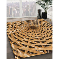 Patterned Saddle Brown Rug, pat2613org