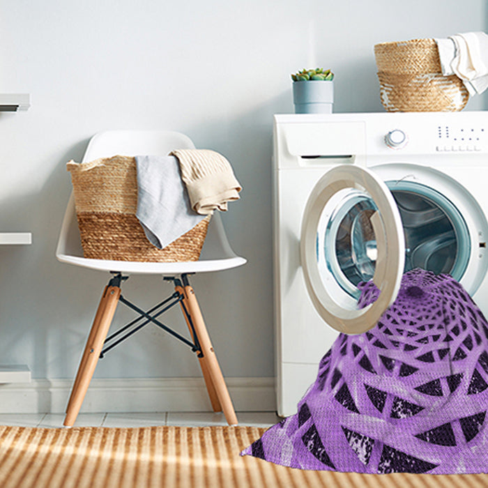 Machine Washable Transitional Violet Purple Rug in a Washing Machine, wshpat2613pur