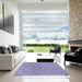 Machine Washable Transitional Amethyst Purple Rug in a Kitchen, wshpat2614blu