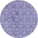 Square Machine Washable Transitional Amethyst Purple Rug in a Living Room, wshpat2614blu