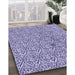 Patterned Amethyst Purple Rug in Family Room, pat2614blu