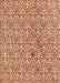 Patterned Red Rug, pat2614brn