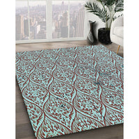 Patterned Blue Rug, pat2614lblu
